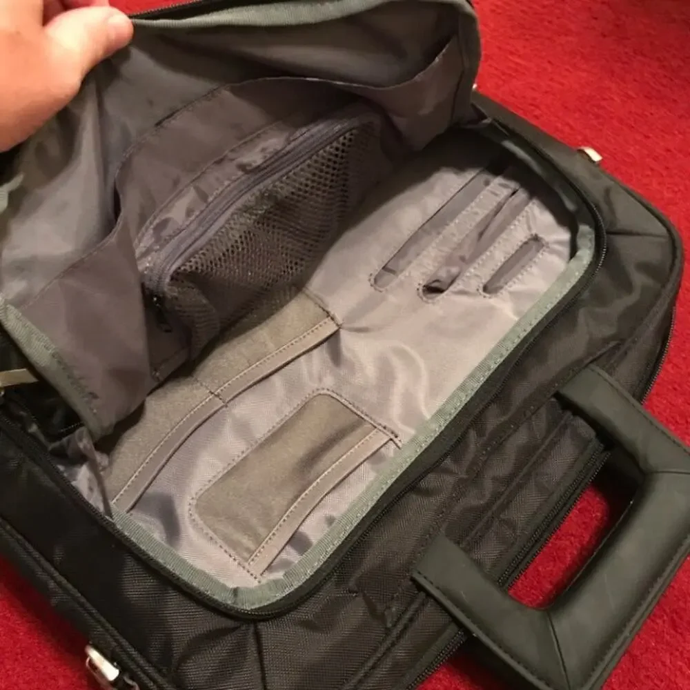 Dell Nylon Laptop Bag Briefcase with compartments and pockets, handle, NO STRAP